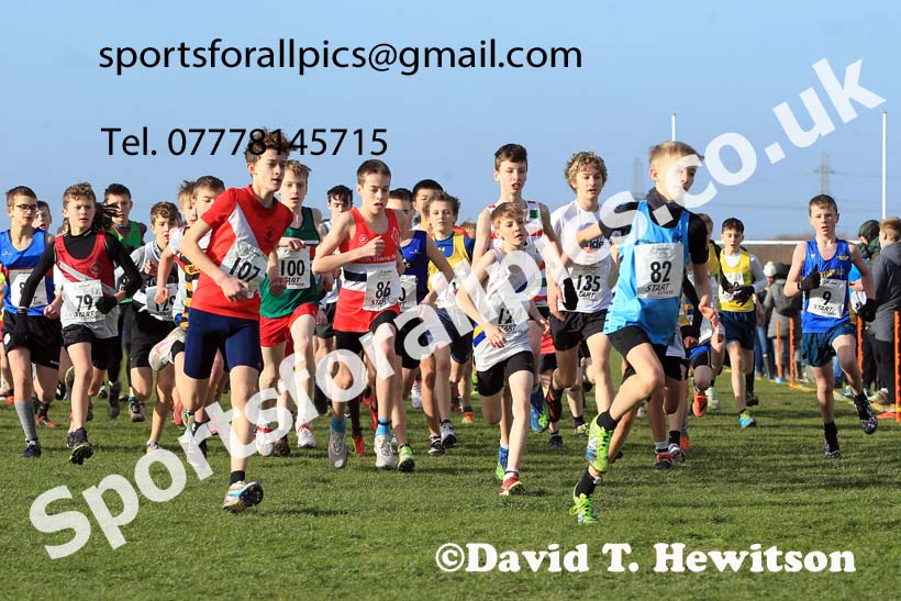 Boys under-13s 2022 Northern Cross Country Champs., Pontefract. Photo: David T. Hewitson/Sports for All Pics